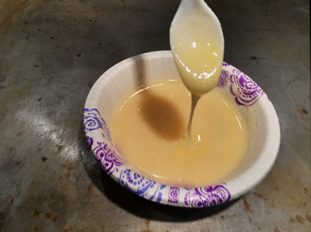 Image of the Vitafiber king cake icing before coloring