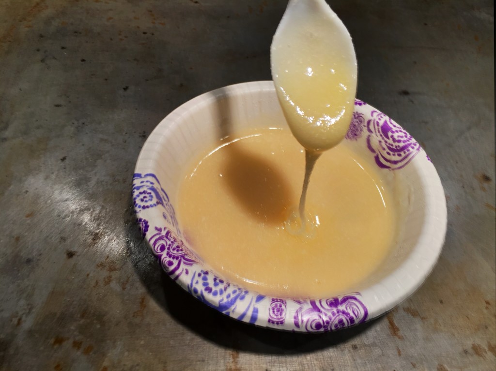 Image of the Vitafiber king cake icing before coloring