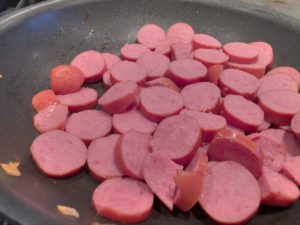 Sliced turkey sausage